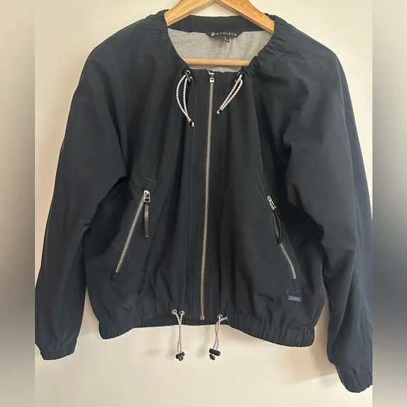 Athleta Black Bomber Jacket for Women - Picture 2 of 16